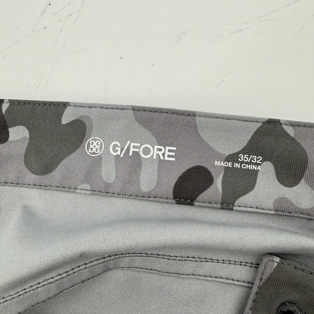 G/FORE Tour 5 Pocket Straight Leg Golf Pants Charcoal Camo Men 35x32 Performance - Picture 6 of 8